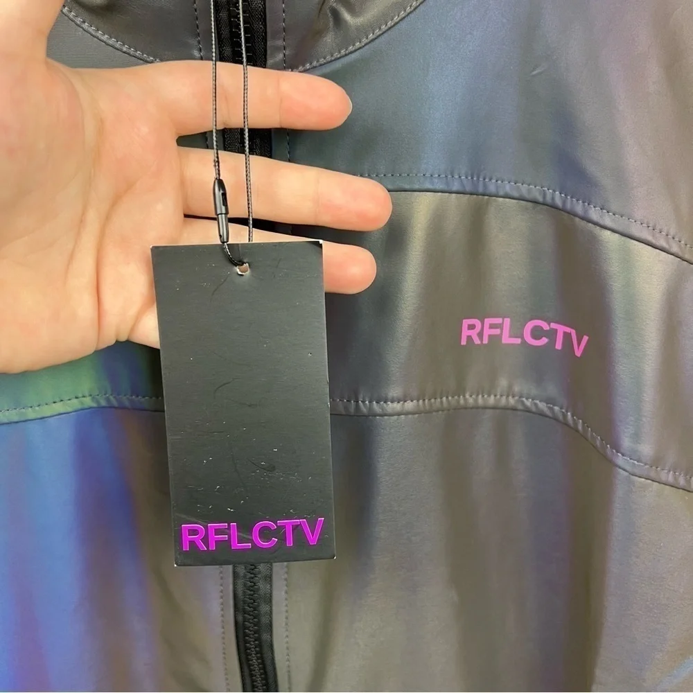 NWT RFLCTV Studios Capsule V1 Reflective Jacket in Rainbow Sz S - Picture 7 of 8